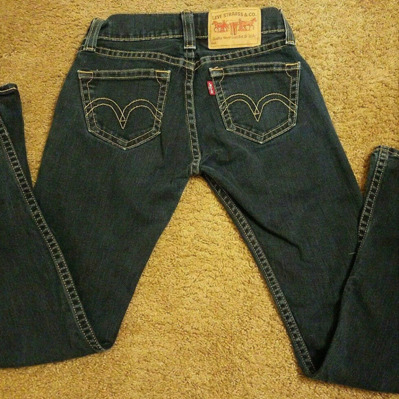 LEVI'S Tough Boot Stretch Dark Denim Jeans Sz 28 - Picture 1 of 7